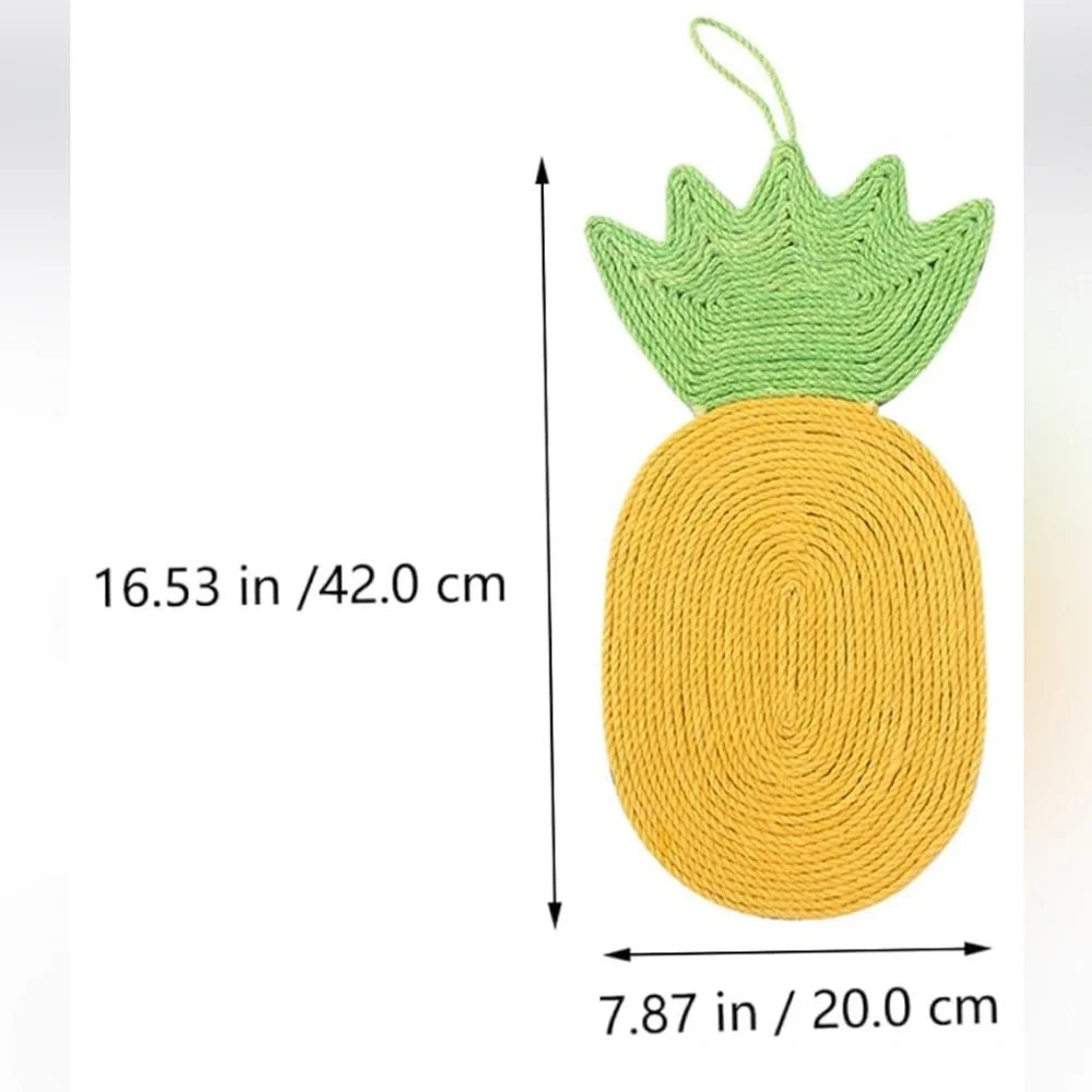 ✨BNWT - Hanging Pineapple Crocheted Cat Scratching Mat✨